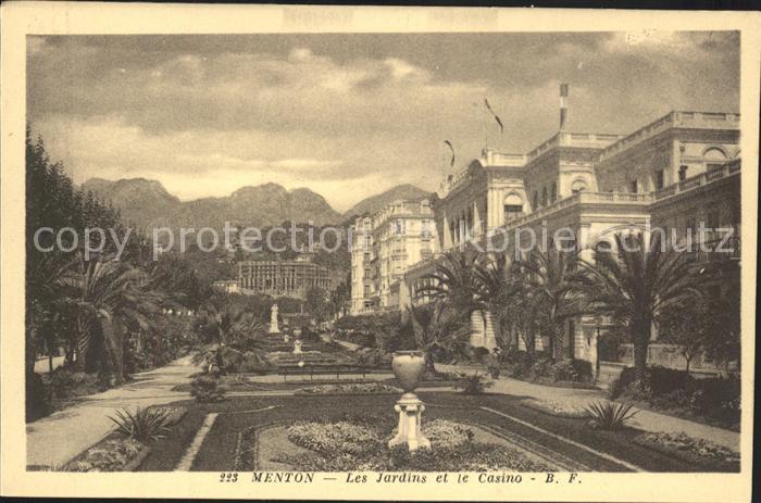 Menton Alpes Maritimes Les Jardins et le Casino