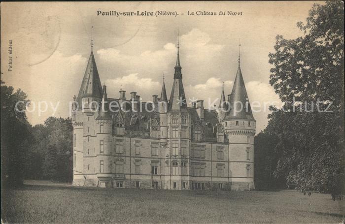 Pouilly-sur-Loire Chateau du Nozet Stempel auf AK