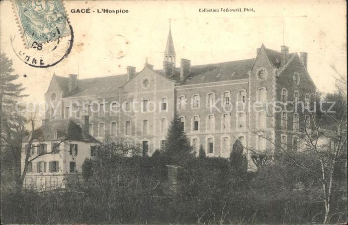 Gace Hospice Stempel auf AK