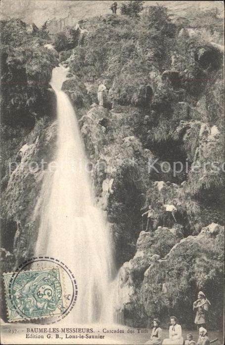 Baume-les-Messieurs Cascades des Tufs Stempel auf AK