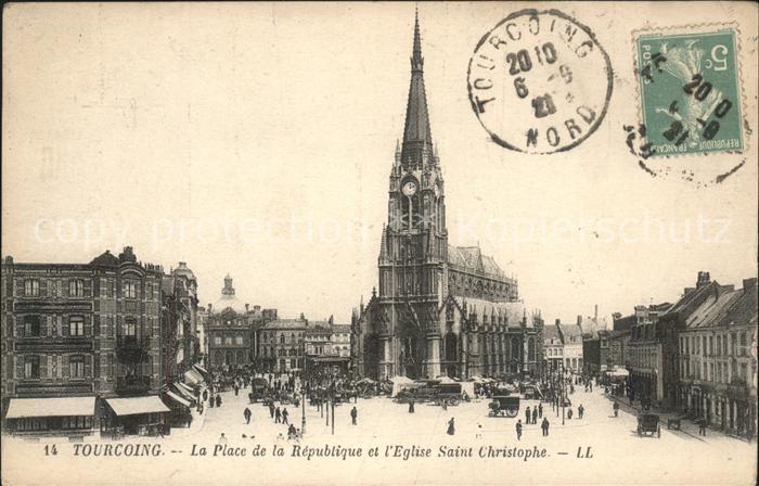 Tourcoing 59 Place de la Republique Eglise Saint Chr