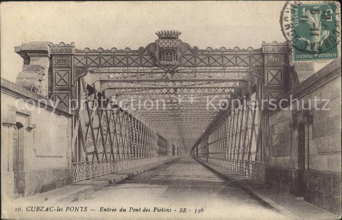 Cubzac-les-Ponts Entree du Pont des Pietons Stempel auf