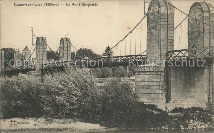 Cosne-Cours-sur-Loire Pont Suspendu Hängebrücke