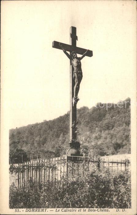 Domremy-la-Pucelle Vosges Calvaire et le Bois Chenu Croix