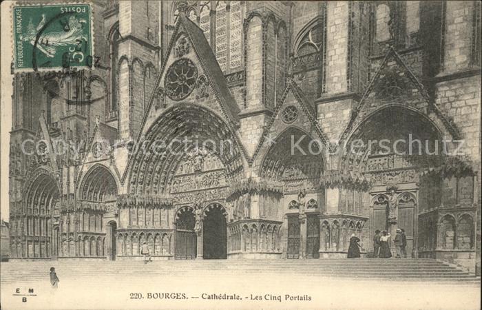 Bourges Cathedrale Les cinq Portails Stempel au