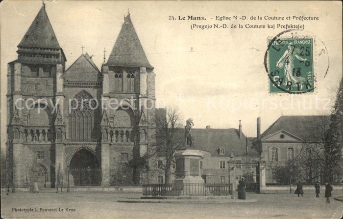 Le Mans Sarthe Eglise Notre Dame de la Couture et Pref