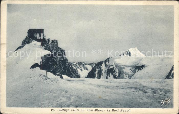 Chamonix Refuge Vallot au Mont Blanc Mont Maudit