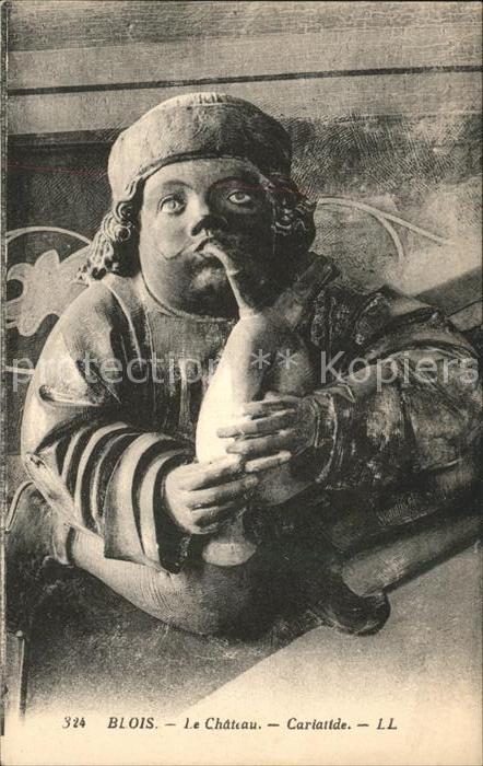 Blois 41 Chateau Cariatide Sculpture