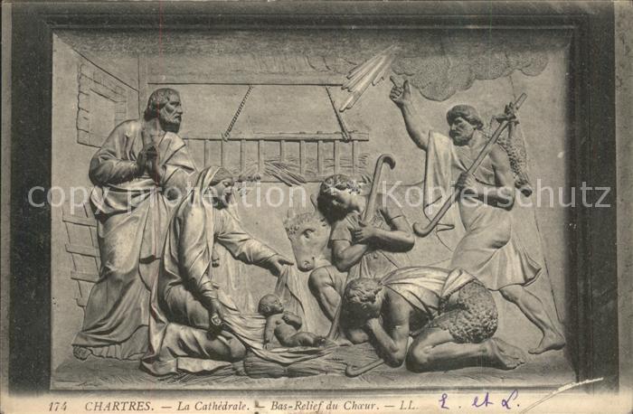 Chartres 28 Cathedrale Bas Relief du Choeur