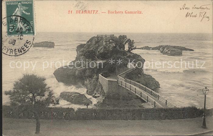 Biarritz Pyrenees Atlantiques Rochers Gamaritz