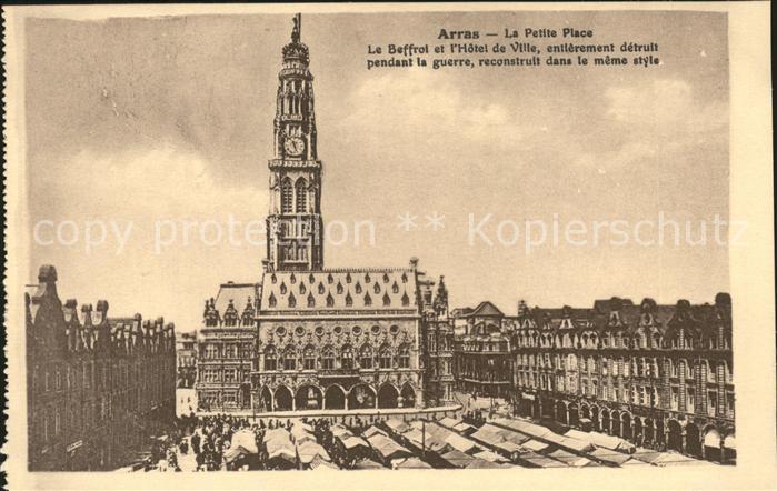 Arras Pas-de-Calais Petite Place Beffroi Hotel de Ville Mar
