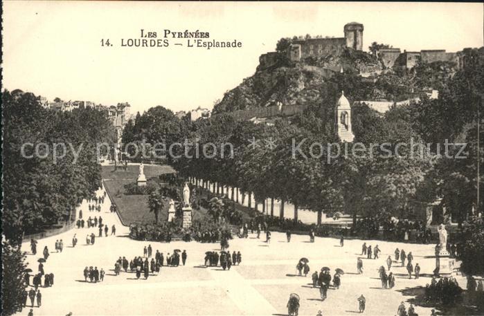 Lourdes Hautes Pyrenees Esplanade Heilige Bezirk Wallfahrtsort