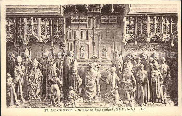 Le Crotoy Retable en bois sculpte XVIe siecle