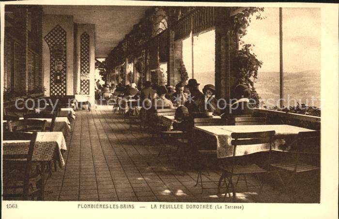 Plombieres-les-Bains Vosges La Feuille Dorothee Terrasse Restaurant