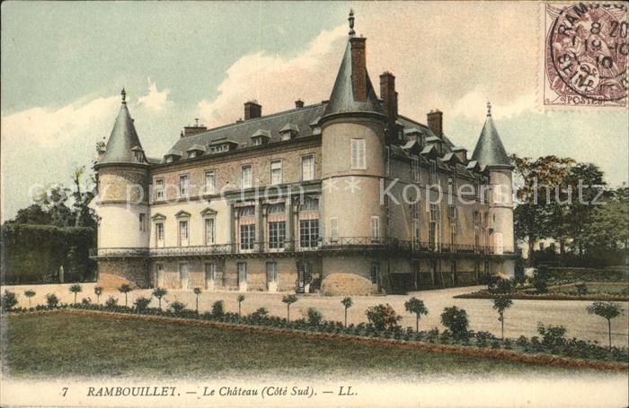 Rambouillet Chateau Stempel auf AK
