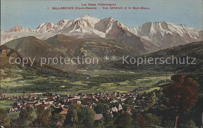 Sallanches Vue panoramique avec le Mont Blanc
