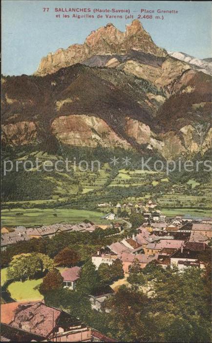 Sallanches Vue panoramique Place Grenette Aiguille