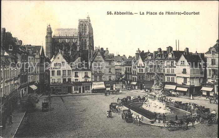 Abbeville 80 Somme Place de l'Amiral Courbet Monument