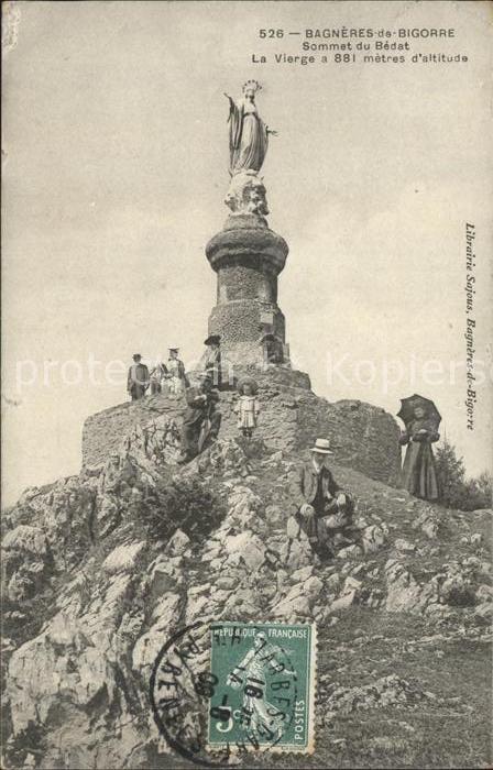 Bagneres-de-Bigorre Sommet du Bedat La Vierge Statue Stempe