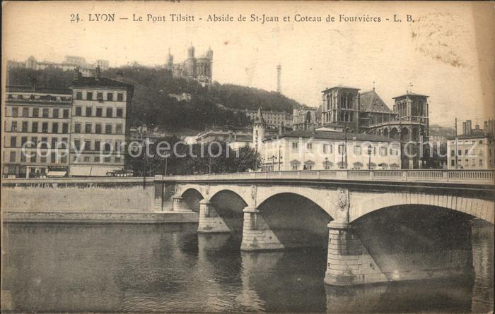 Lyon France Le Pont Tilsitt Abside de Saint Jean et
