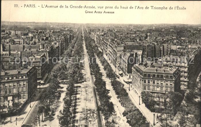 Paris Avenue de la Grande Armee vue prise de