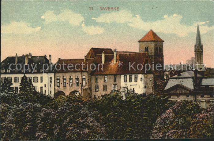 Saverne Bas Rhin Alsace Vue partielle Eglise