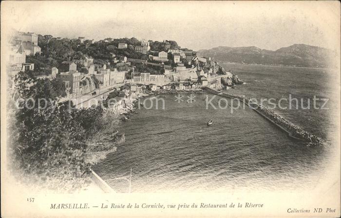 Marseille Bouches-du-Rhone Route de la Corniche vue prise du Resta