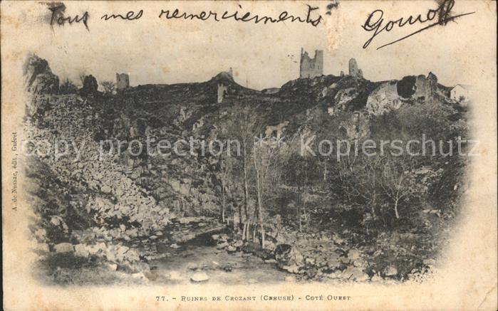 Crozant Ruines Cote Ouest