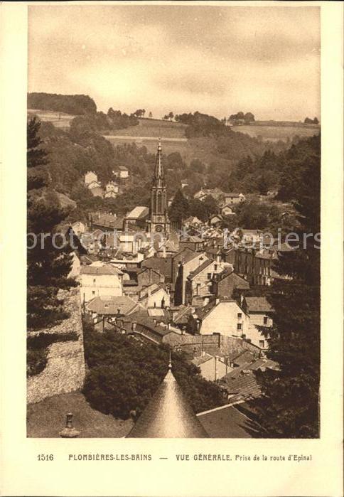 Plombieres-les-Bains Vosges Vue generale vue prise de la route d_Ep