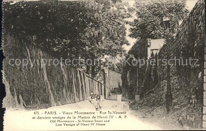 Paris Vieux Montmartre Rue Saint Vincent Mais