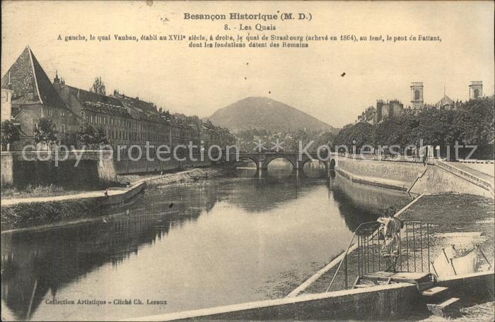 Besancon Doubs Ville historique Les Quais Pont
