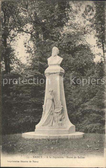 Nancy Lothringen Buste de Sellier Parc de la Pepiniere
