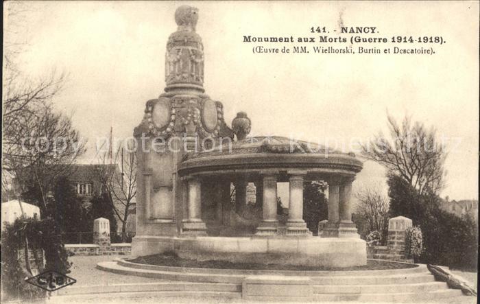 Nancy Lothringen Monument aux Morts Grande Guerre 1. Wel