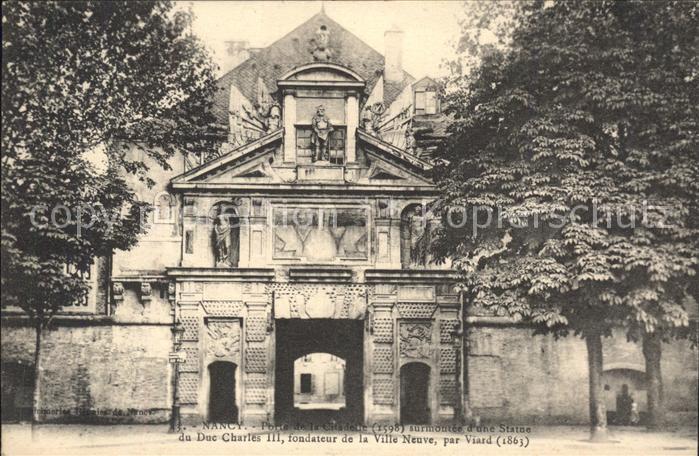 Nancy Lothringen Porte de la Citadelle Statue Duc Charle