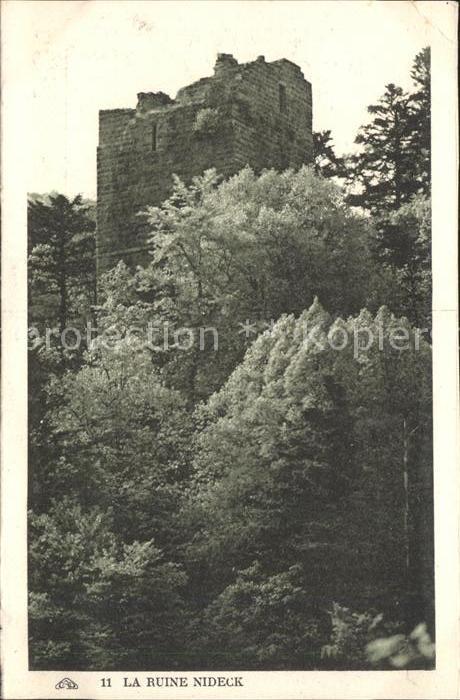 Oberhaslach Bas Rhin Elsass Ruine Chateau Nideck