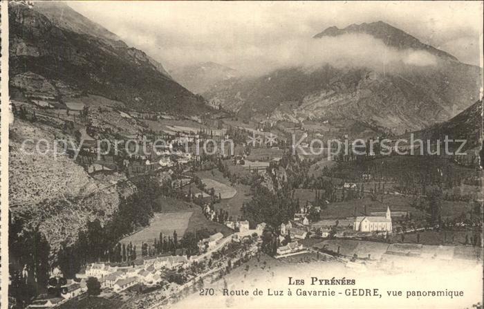 Gedre Route de Luz a Gavarnie vue panoramique