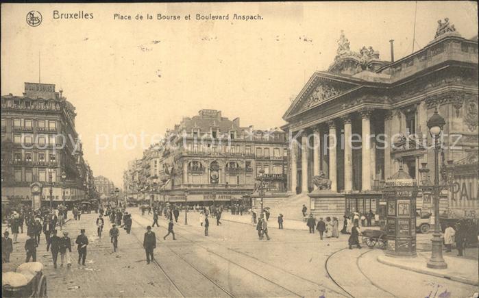 Bruxelles Bruessel Place de la Bourse et Boulevard Anspach