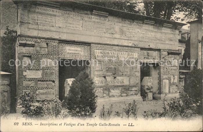 Sens 89 Inscriptions et Vestiges Temple Gallo R