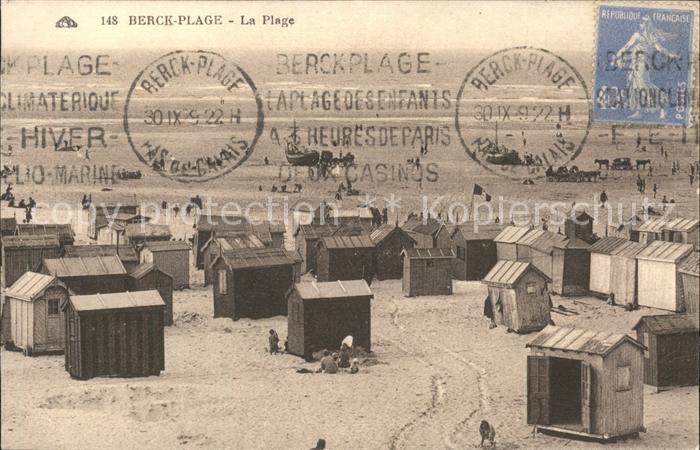 Berck-Plage La Plage Stempel auf AK