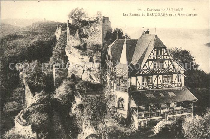 Saverne Bas Rhin Alsace Ruines du Haut Barr et le Restaurant