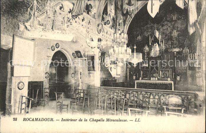 Rocamadour Interieur de la Chapelle Miraculeuse