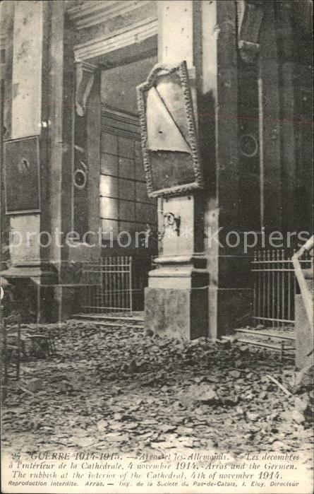 Arras Pas-de-Calais Descombres Cathedrale Grande Guerre 1.