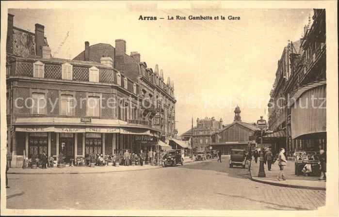 Arras Pas-de-Calais Rue Gambetta et la Gare