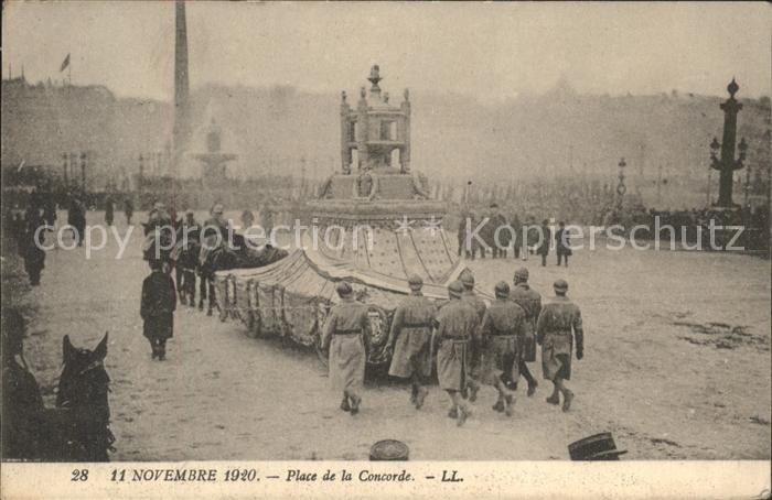 Paris Place de la Concorde 11 Novembre 1920
