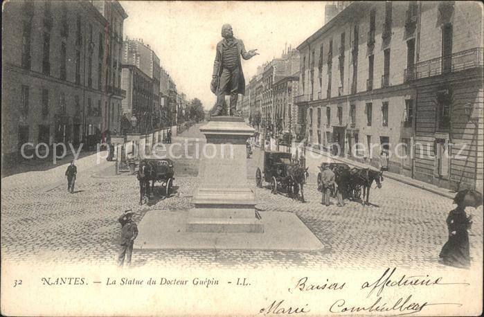 Nantes Loire Atlantique Statue du Docteur Guepin Monument Pferd