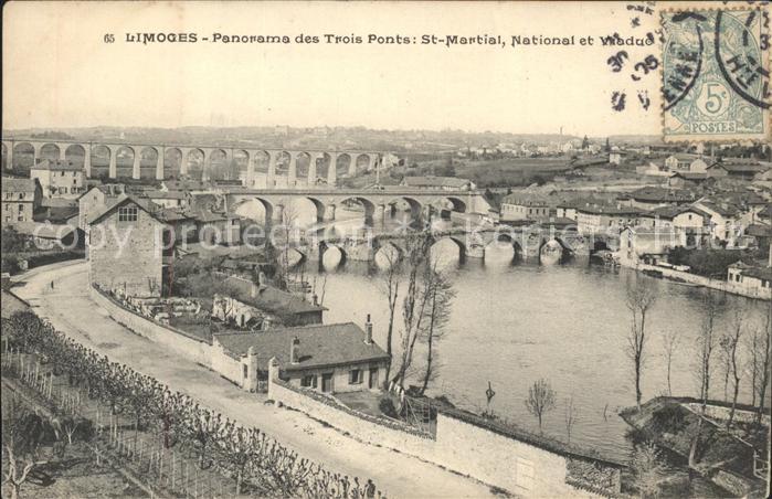 Limoges Haute Vienne Panorama des Trois Ponts Viaduc Stempel