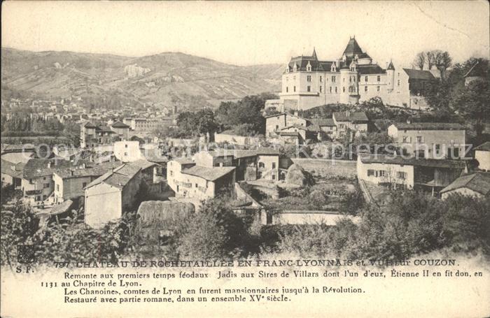 Rochetaillee-sur-Saone Chateau et vue sur Couzon