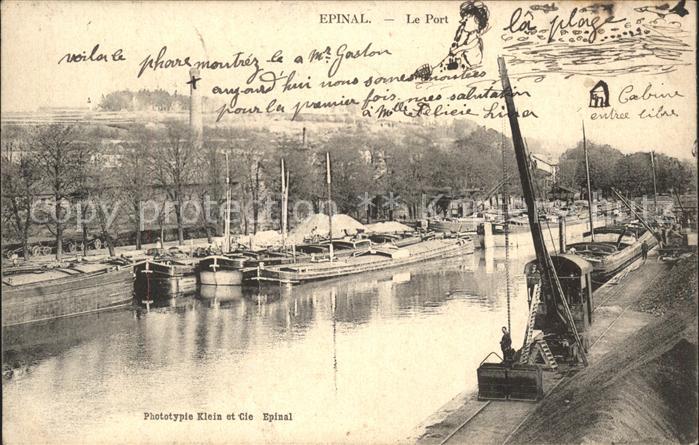 Epinal Vosges Le Port Bateau Kahn Kran