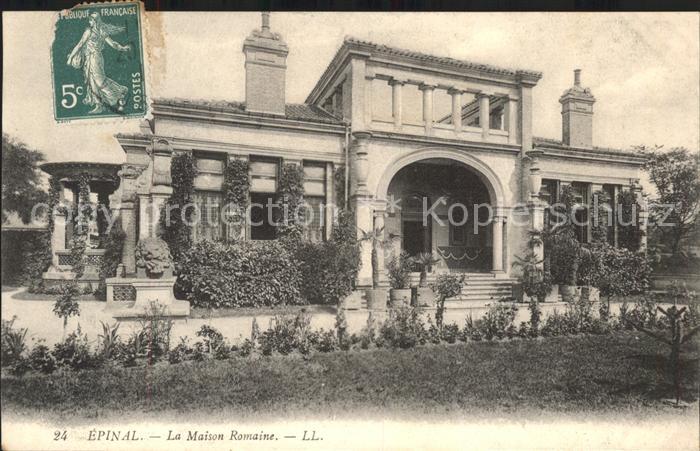 Epinal Vosges La Maison Romaine Stempel auf AK