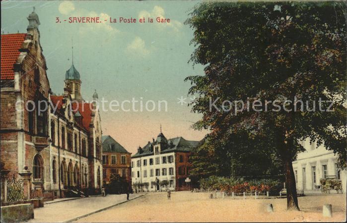 Saverne Bas Rhin Alsace La Poste et la Gare